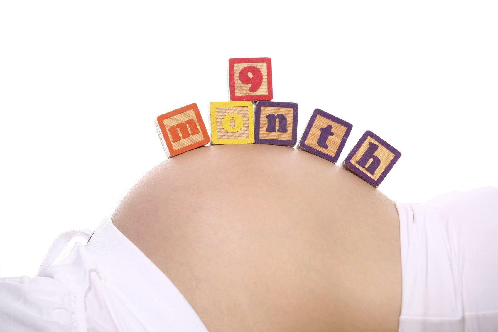 La mamma nel nono mese di gravidanza.