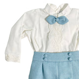 Elegantes Set aus Hemd und Bermuda für Neugeborene Ponto por ponto 6045