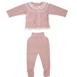 Warmer Baumwoll-Split-Strampler in Altrosa GRANLEI Baby Girl 23263