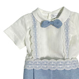 Completo Corto Elegante In Lino Con Bermuda Neonato PONTO POR PONTO 6314