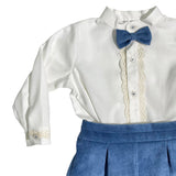 Completo Camicia e Bermuda Elegante Neonato Ponto por ponto 6041