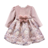 Abito Manica Lunga Con Corpetto In Velluto Neonata TETO E TATTA VE5427