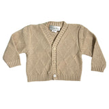 Cardigan In Filo Di Cotone Con Trama Rombi Neonato PONTO POR PONTO 860