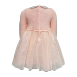 Abito Svasato Manica Lunga Elegante In Lana E Tulle Neonata BIMBALO' 6734