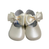 Ballerina Culla in Pelle con Fiocco Neonata 339S