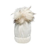 Cappello In Misto Lana Con Risvolto E Pom Pon In Volpe Bambino/a FURFANTE CT0523A