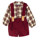 Completo Con Salopette In Velluto Neonato CALAMARO 11242