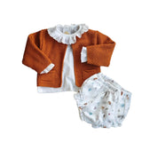 Completo 3 Pezzi In Caldo Cotone Con Culotte Neonata BABY FASHION 53315