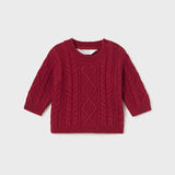 Warmer Baumwollpullover mit Zöpfen für Neugeborene MAYORAL 2306