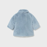 Cremefarbener, ausgestellter Pelzmantel für Baby-Mädchen MAYORAL 2405