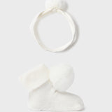 Set Calzini E Fascia Con Pom Pon In Caldo Cotone Neonata MAYORAL 9657