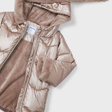 Giubbotto Imbottito Lungo Metallizato Con Cintura Bambina MAYORAL 4448