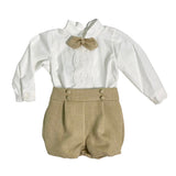 Elegantes Set aus Hemd und Bermuda für Neugeborene Ponto por ponto 6045