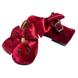 Scarpe Primi Passi Con Occhielli E Fiocco In Velluto Neonata RIZITOS B3307V
