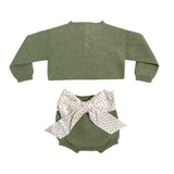 Completo Culotte E Cardigan In Cotone Biologico Neonata WEDOBLE 06331B