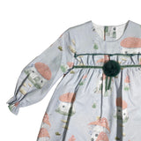 Abito Svasato Manica Lunga Fantasia Stampata Neonata DEL SUR 5137