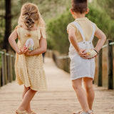 Abito Smanicato In Cotone Organico Neonata WEDOBLE 07304A