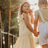 Abito Smanicato In Cotone Organico Neonata WEDOBLE 07304A