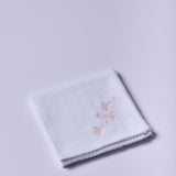 Cotton Gauze Square with "baby girl" Embroidery Newborn WEDOBLE 12968G
