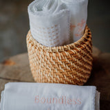 Gauze Square with Baby Rocking Horse Embroidery Wedoble 12968D