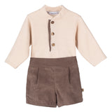 CALAMARO Samt-Bermuda-Set für Neugeborene 17887