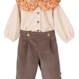 Samt-Outfit mit langer Hose für Mädchen CALAMARO 17888