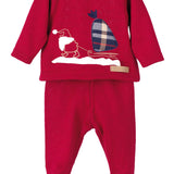 Warmer Baumwoll-Split-Strampler Santa Claus Red Newborn SQUID 17905
