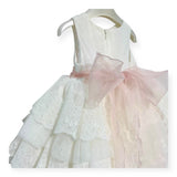 Abito Elegante Smanicato Con Pizzo Neonata MIMILU' 1161BB