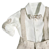 Completo Elegante In Misto Lino Neonato BUFI M0168A