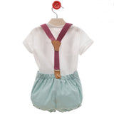 Completo Con Salopette E Camicia Neonato DEL SUR 0277