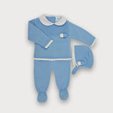 Tutina Spezzata Con Cuffia In Tessuto Anallergico Neonato SARDON RF703