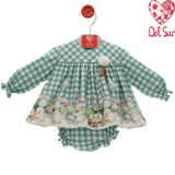 Abito Svasato Con Culotte Stampato Neonata DEL SUR 2079