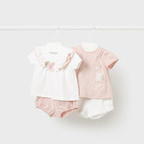 Set Di Due Completi Corti In Cotone Neonata MAYORAL 1610