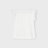 T-Shirt In Cotone Con Fiori In Tulle Bambina MAYORAL 3079