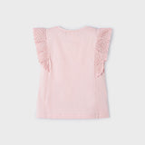 T-Shirt Ricamata In Cotone Bambina MAYORAL 3082