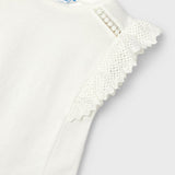 T-Shirt Ricamata In Cotone Bambina MAYORAL 3082