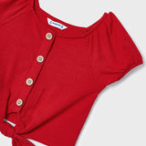 T-Shirt Canale' Con Nodo Bambina MAYORAL 3086