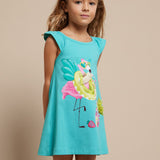Abito Smanicato Stampato In Cotone Bambina MAYORAL 3944T