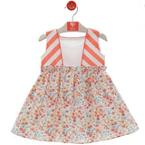 Abito Smanicato Svasato In Cotone Stampato Bambina DEL SUR 0559