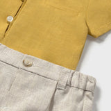 Completo Corto Con Bermuda E Camicia In Lino Neonato MAYORAL 1211
