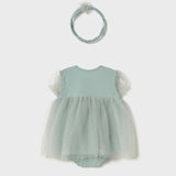 Pagliaccetto In Cotone E Tulle Con Fascia Neonata MAYORAL 1659