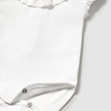 Body Mezza Manica Con Collo Volant In Cotone Neonata MAYORAL 1757