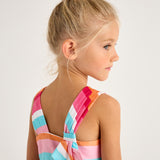 Abito Smanicato A Righe Multicolour Bambina MAYORAL 3920