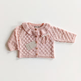 Cardigan In Misto Lana Con Traforature Neonata BABBY 25218