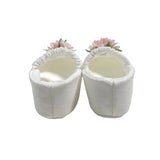 Scarpe Da Culla Modello Ballerina In Misto Lino Neonata NINNAOH E24SC25