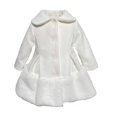 Cappotto Svasato In Panno Ed Ecopelliccia Con Collo Tondo Bambina ISABEL F591