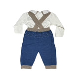 Tutina 3 Pezzi Con Salopette In Misto Lana Neonato BEBE' MARGO' B074TS