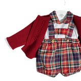 3-teiliges warmes Baumwollset mit Latzhose für Neugeborene BABY FASHION 5333