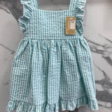 Vestito Casual Con Culotte Fantasia A Righe Verde Neonata BABY FASHION 648