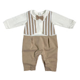 Tutina Intera In Cotone Finto Panciotto Neonato TETO E TATTA TU6210